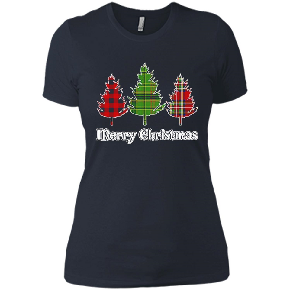 Plaid Christmas Tree Shirt Merry Christmas Plaid is Rad
