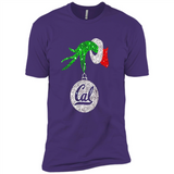 Amazing California Golden Bears Glitter Grinch Monogram Ornament Christmas Gift - Premium Short Sleeve T-Shirt