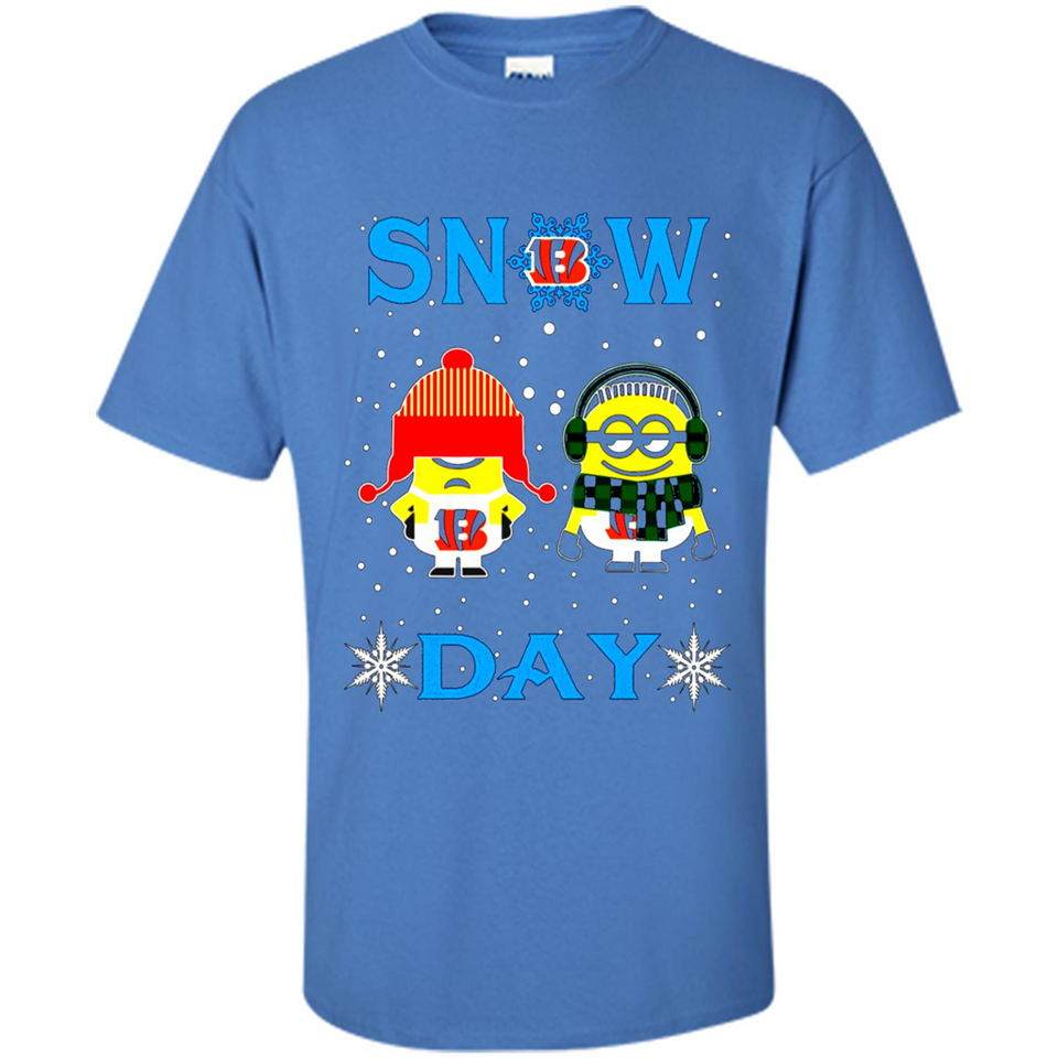 Snow Day Shirt For Cincinnati Bengals Vs Minion Fans pingpong