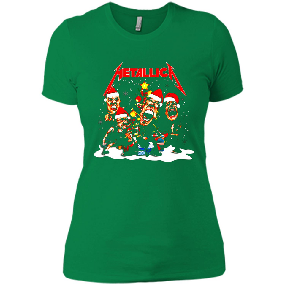 Metallica christmas sweatshirt hoodie long PINGPONG - Ladies' Boyfriend T-Shirt