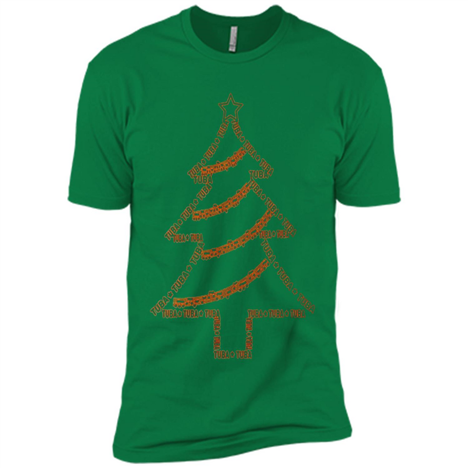 Tuba Text Christmas Tree Musical Instrument Holiday Shirt