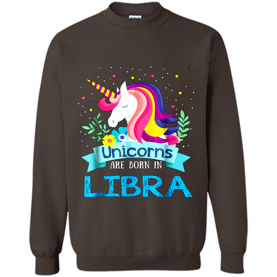 Unicorns are born in Libra Birthday Rainbow Gift Ladies Custom