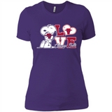 Snoopy loves NBA Chicago Bulls - Ladies' Boyfriend T-Shirt