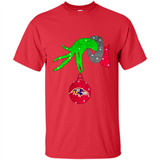 GRINCH HAND HOLDING BALTIMORE RAVENS GLITTER CHRISTMAS PINGPONG