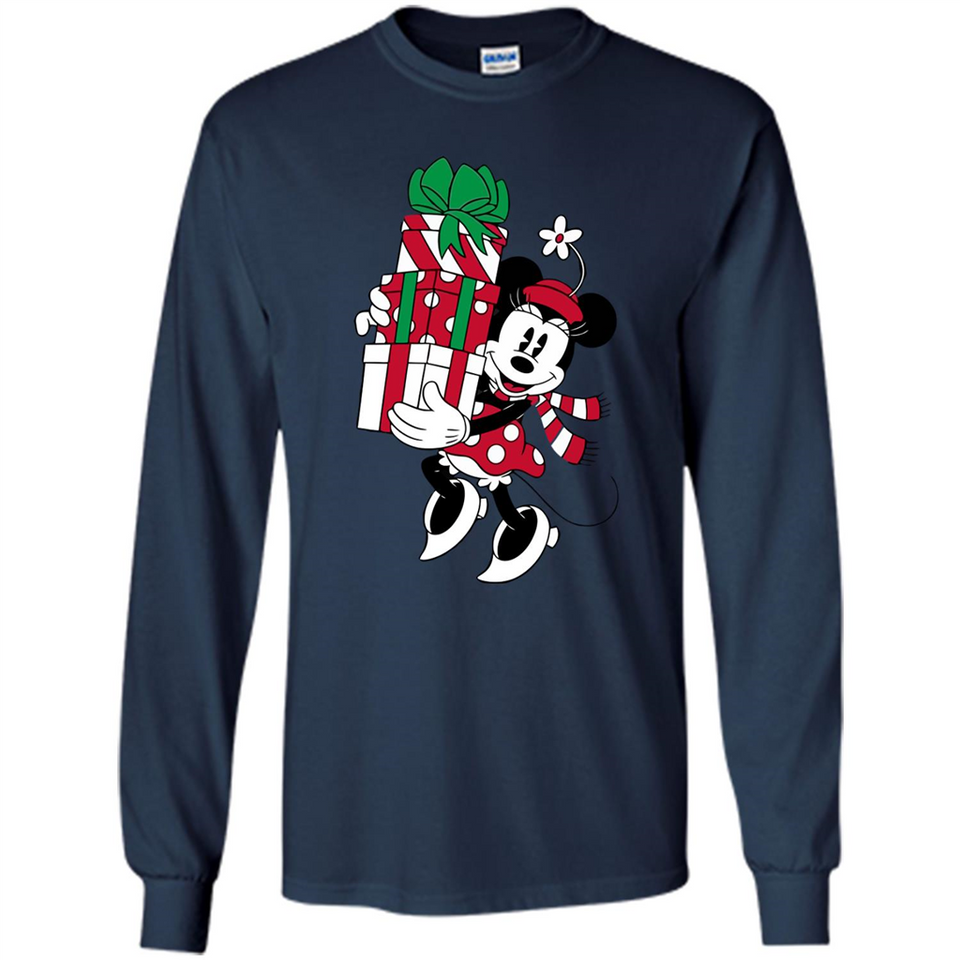 Disney Minnie Mouse Christmas Gift Sweatshirt - Long Sleeve T-Shirt