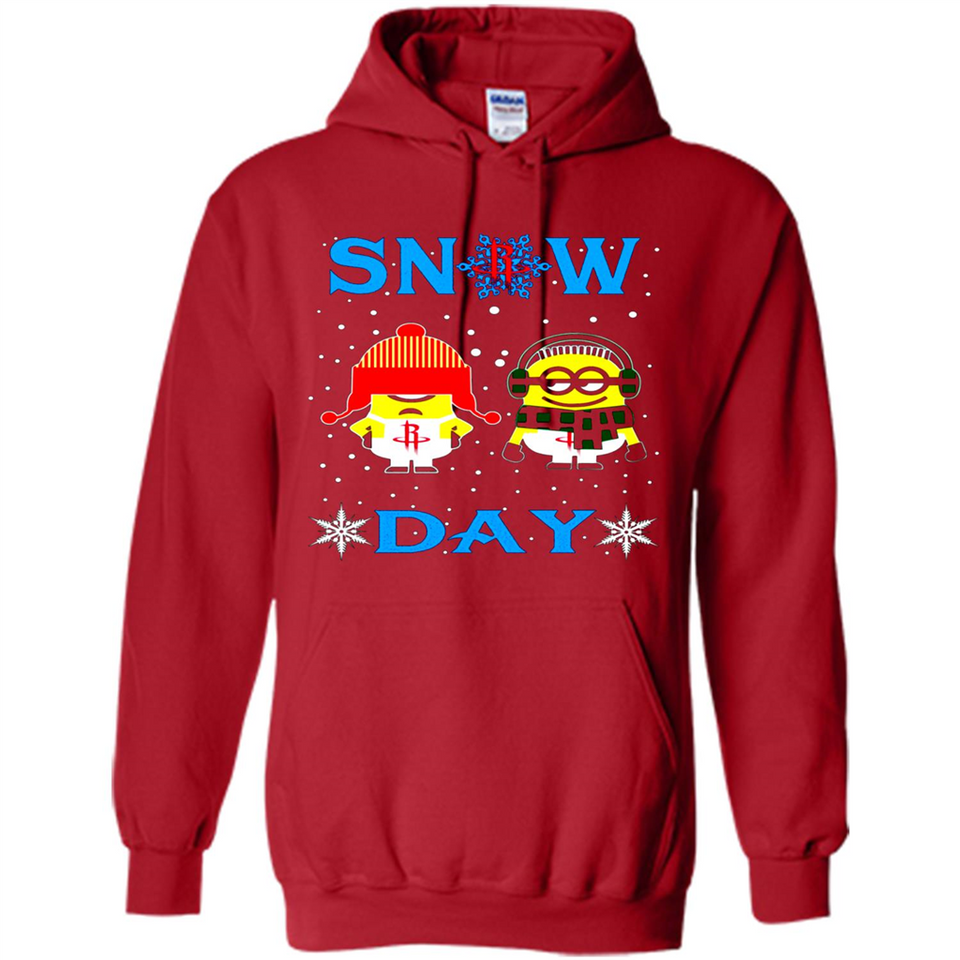 Snow Day Shirt For Houston Rockets Vs Minion Fans pingpong