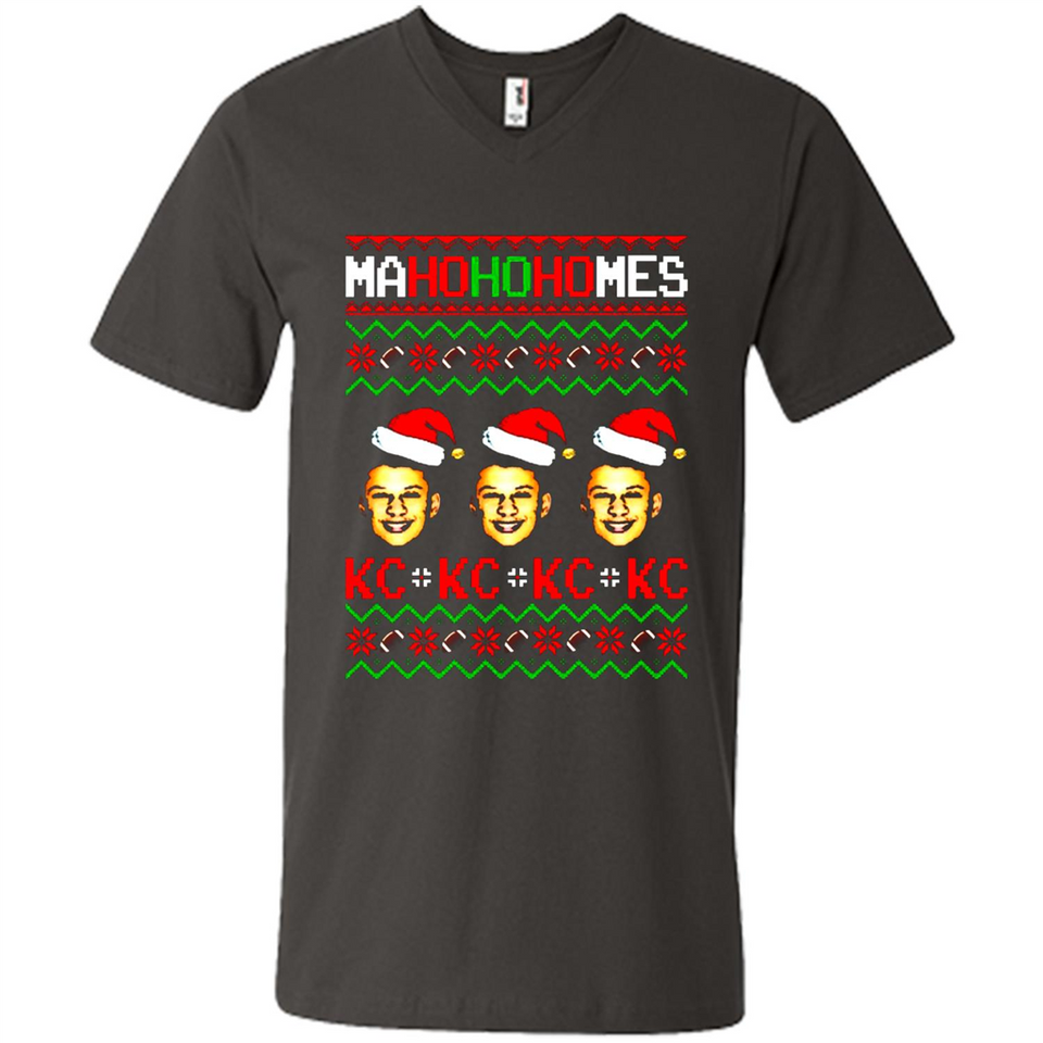 Patrick Mahomes Ma Ho Ho Homes Christmas sweatshirt PINGPONG - Men's V-Neck