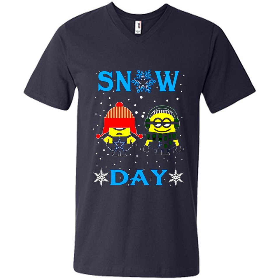 Snow Day Shirt For Dallas Cowboys Vs Minion Fans pingpong