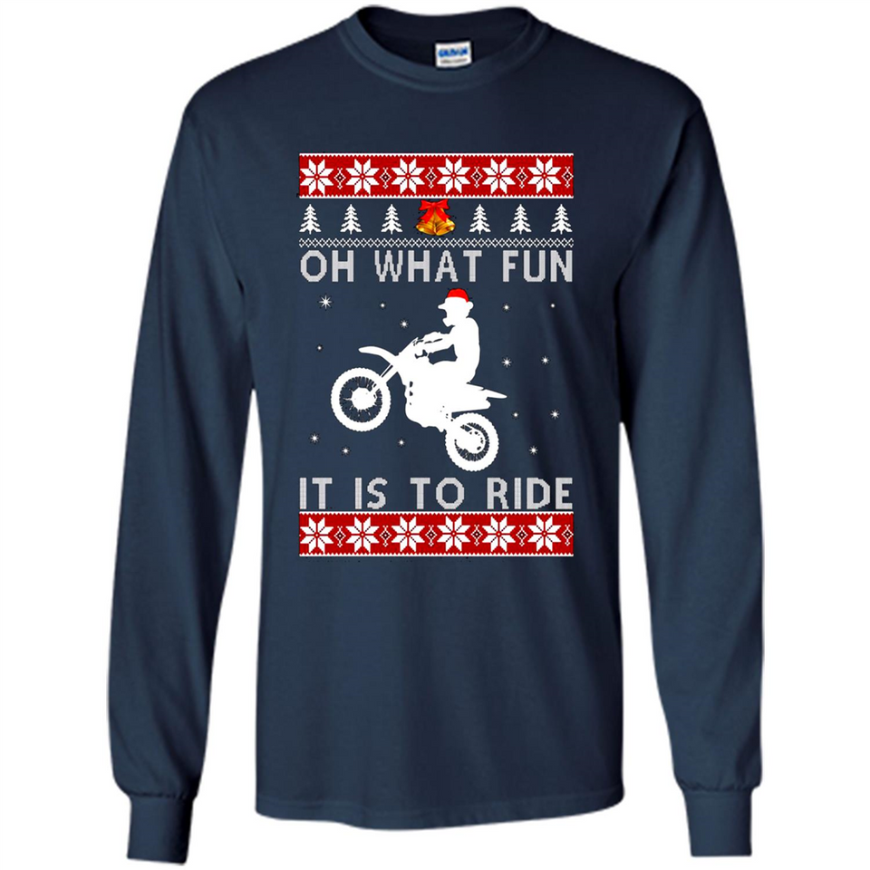 Motocross oh what fun it is to ride Christmas sweater PINGPONG