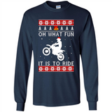 Motocross oh what fun it is to ride Christmas sweater PINGPONG
