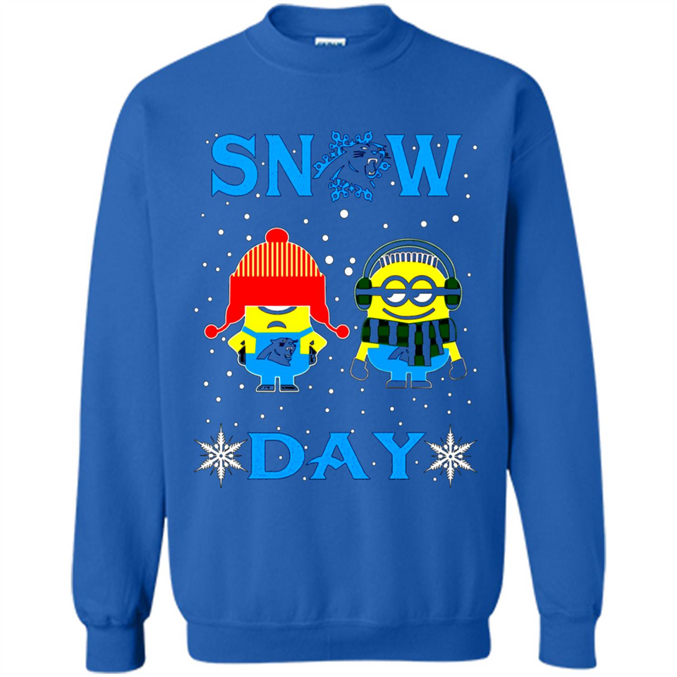 Snow Day Shirt For Carolina Panthers Vs Minion Fans pingpong