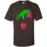 GRINCH HAND HOLDING ATLANTA FALCONS GLITTER CHRISTMAS PINGPONG