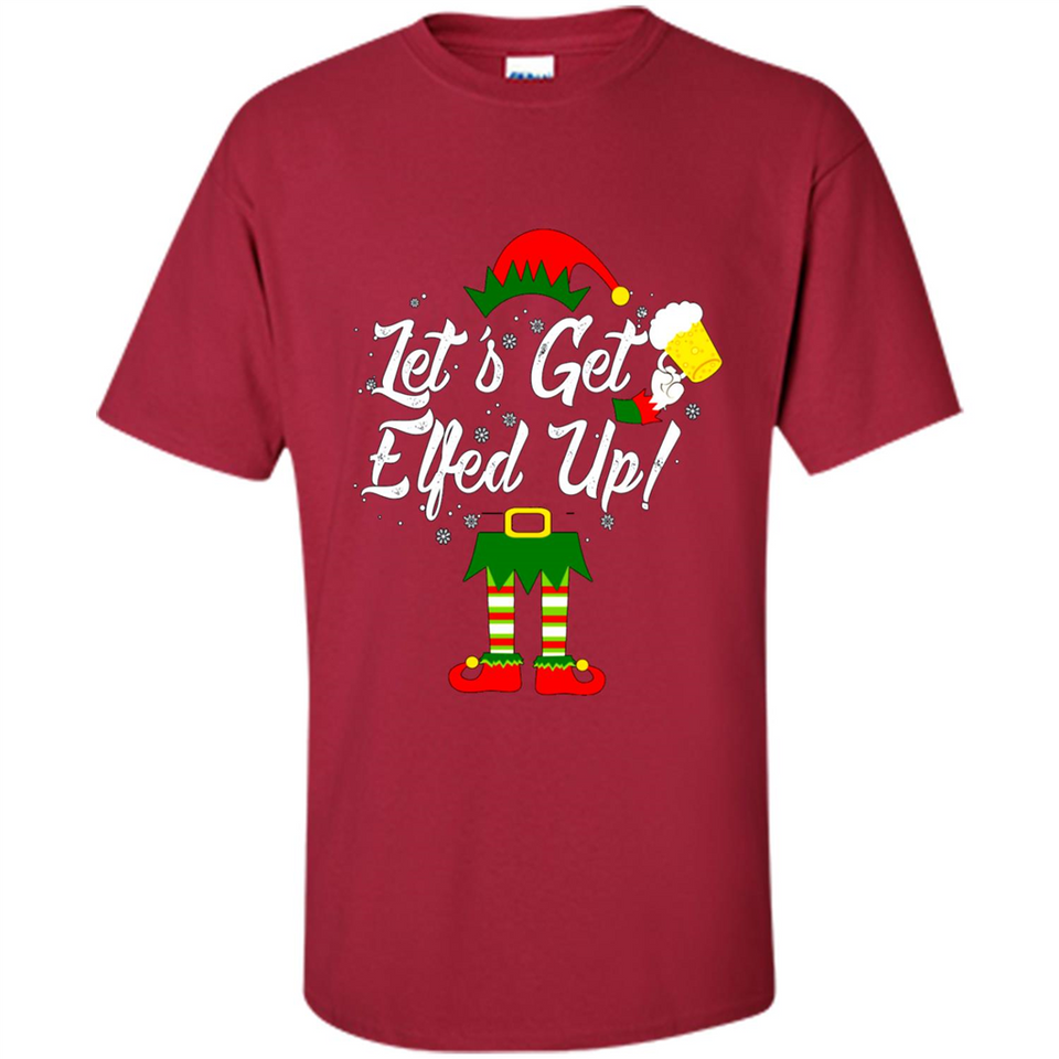 Let's Get Elfed Up Drinking Beer Christmas PINGPONG