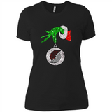 Amazing shirt Portland Trail Blazers Glitter Grinch Monogram Ornament Christmas - Ladies' Boyfriend T-Shirt