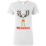 Miller High Life beer reinbeer Christmas - Ladies Short-Sleeve