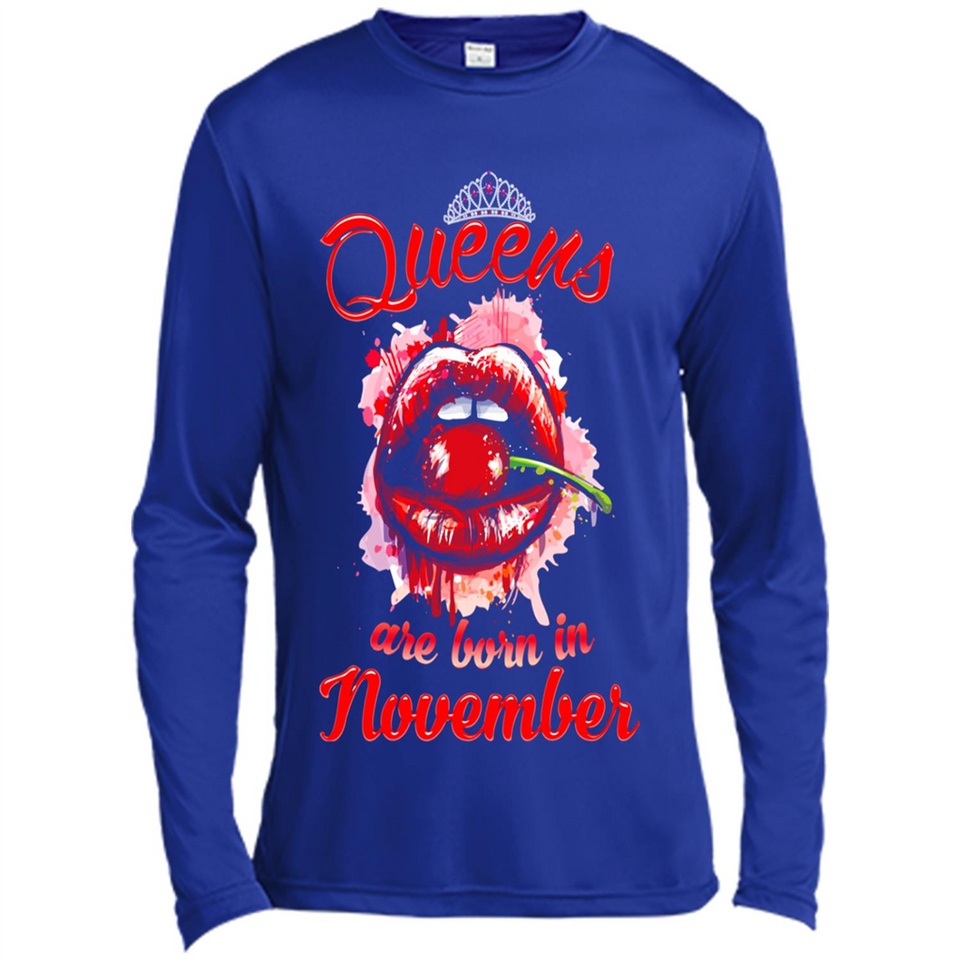 Queens Are Born In November T-Shirt Sexy Lips