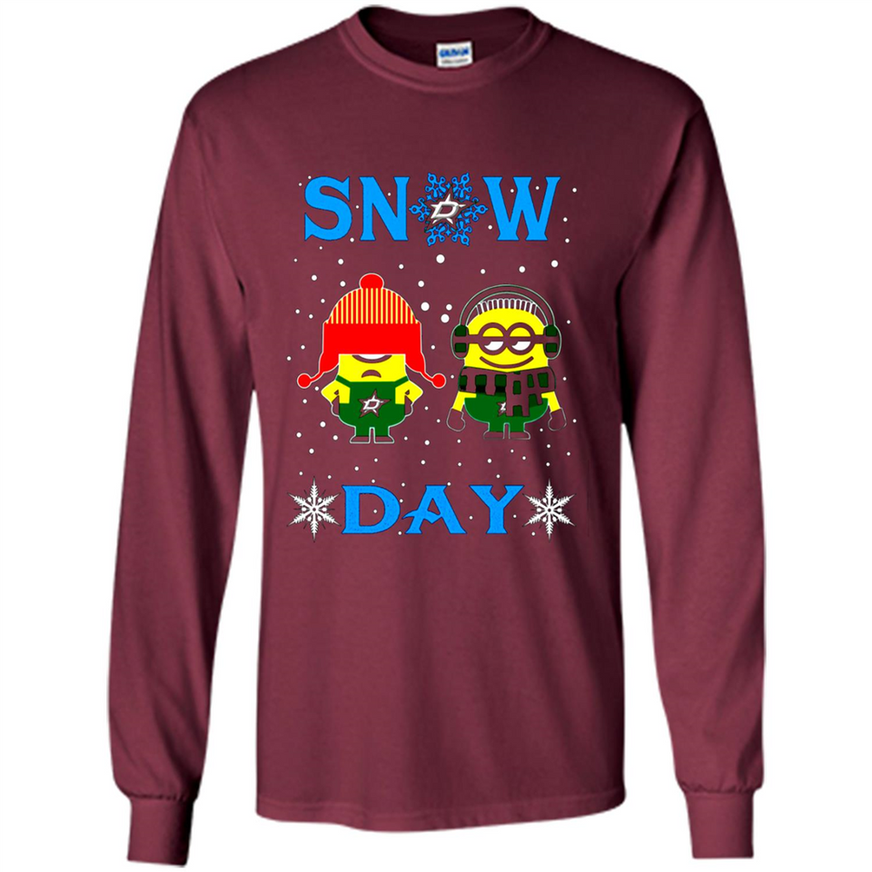 Snow Day Shirt For Dallas Stars Vs Minion Fans pingpong