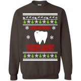 Molar bear fighting against enamel cruelty Christmas - Sweatshirt