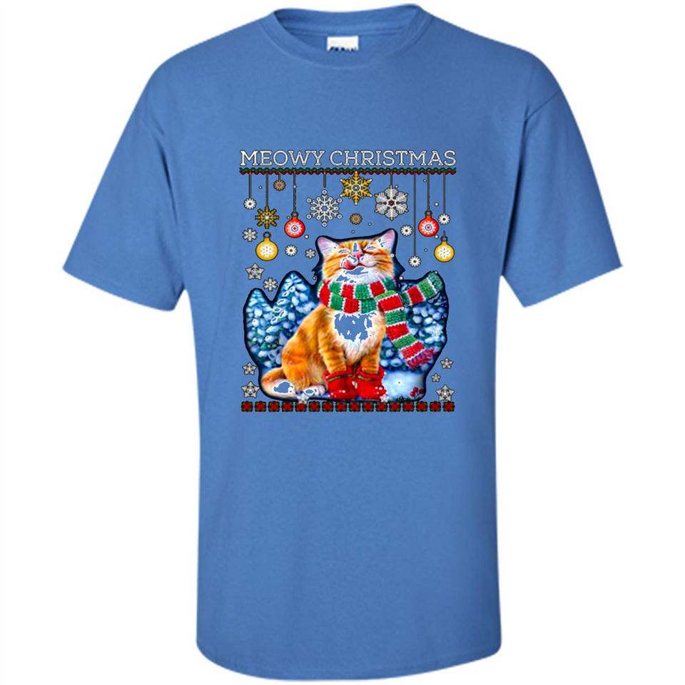 Meowy Christmas Ugly Funny Cats Lover PINGPONG