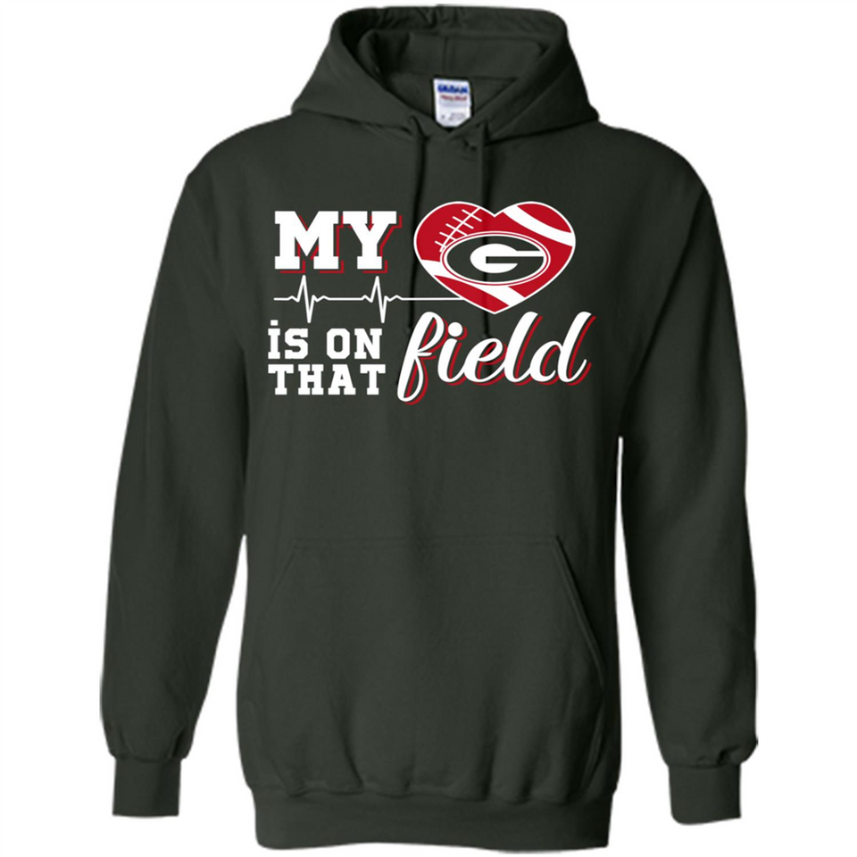 Georgia Bulldogs Football My Heart is on that Field - Hoodie