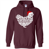 Chicken Christmas T Shirt Merry Chickmas Santa Claus Gifts - Hoodie