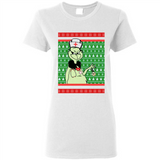Grinch Nurse Ugly Christmas Sporty T-Shirt PINGPONG - Ladies Short-Sleeve