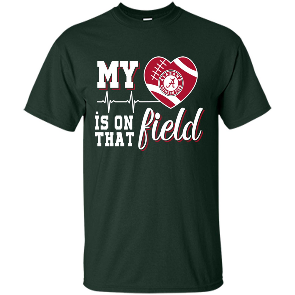 Alabama Crimson Football My Heart is on that Field - Shirt