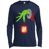 Grinch hand holding Logo HomeDepot Glitter Christmas - Canvas Long Sleeve T-Shirt