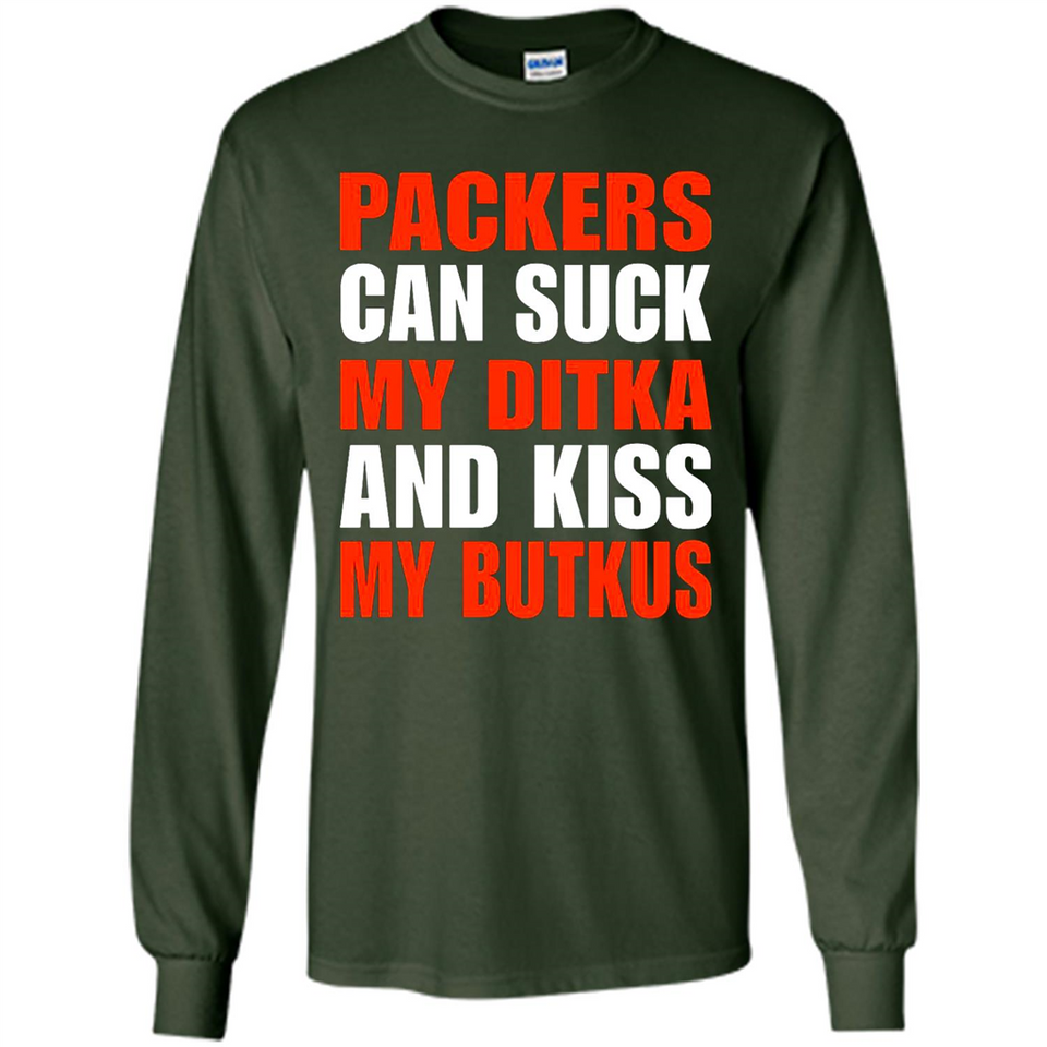 Packers can suck my Ditka and kiss my Butkus PINGPONG - Long Sleeve T-Shirt