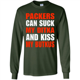 Packers can suck my Ditka and kiss my Butkus PINGPONG - Long Sleeve T-Shirt