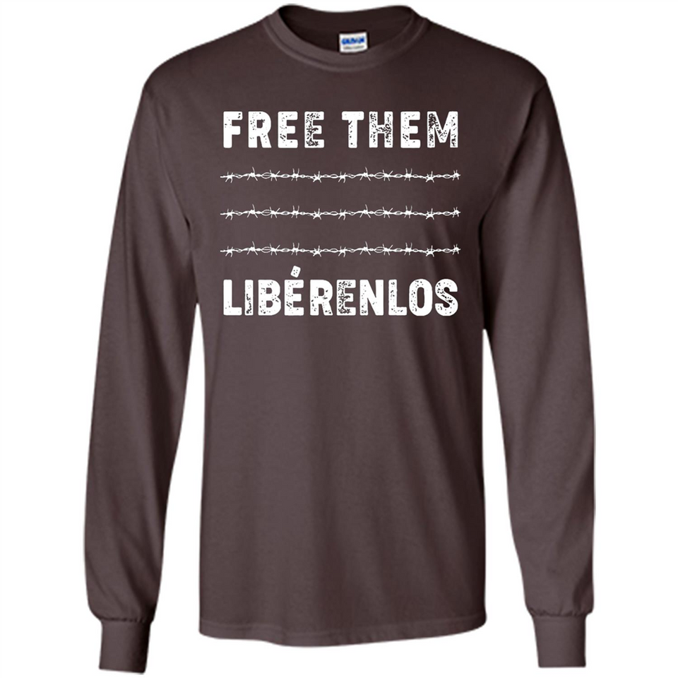 Peaceful Communities- Free Them Liberenlos Shirt PINGPONG - Long Sleeve T-Shirt