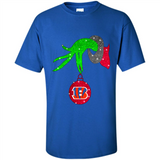 GRINCH HAND HOLDING CINCINNATI BENGALS GLITTER CHRISTMAS PINGPONG