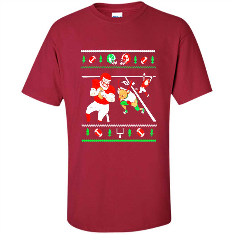 Santa vs Deer Football Ugly Christmas PINGPONG