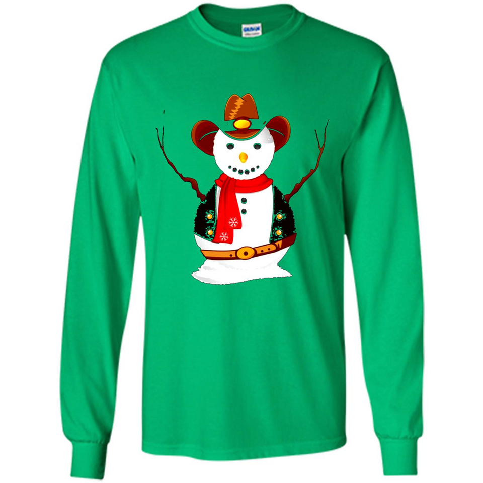 Snowman Cowboy Merry Christmas Xmas