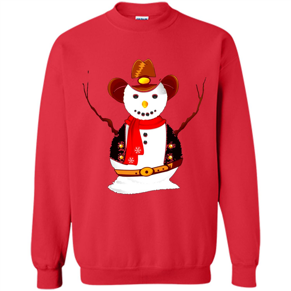 Snowman Cowboy Merry Christmas Xmas