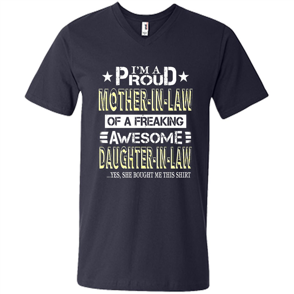 I'm A Proud Mother In Law Of A Freaking Awesome Daughter - Men's V-Neck