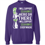 Shirt For Dr Seuss Cat And Seattle Seahawks Fans - Sweatshirt