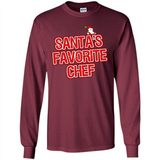 Funny Christmas Clothes - Santas Favorite Chef - Long Sleeve T-Shirt