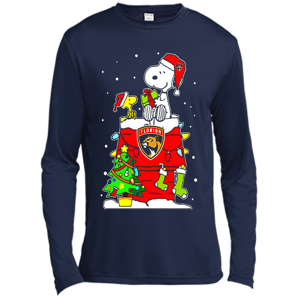 Florida Panthers Snoopy Ugly Christmas Sweaters - Canvas Long Sleeve T-Shirt