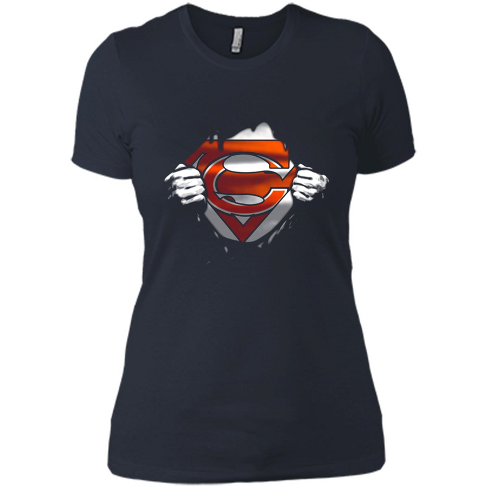 Chicago Bears And Superman Fans - Ladies' Boyfriend T-Shirt