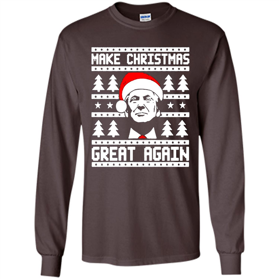 Fabulous Make Christmas Great Again Trump Ugly Christmas - Long Sleeve T-Shirt