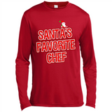Funny Christmas Clothes - Santas Favorite Chef - Canvas Long Sleeve T-Shirt