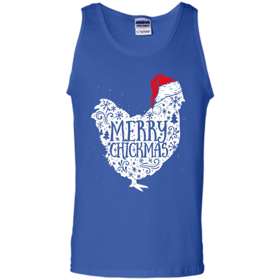 Chicken Christmas T Shirt Merry Chickmas Santa Claus Gifts - Tank Top
