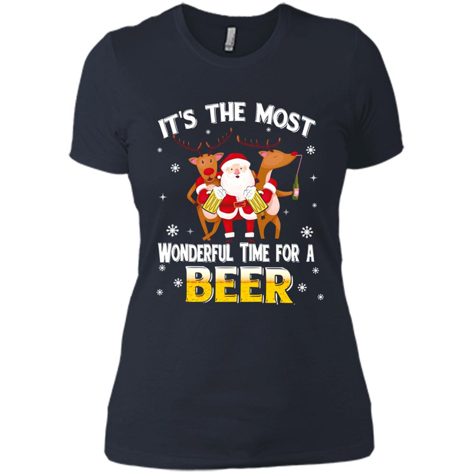 Its The Most Wonderful Time for a Beer - Ladies' Boyfriend T-Shirt