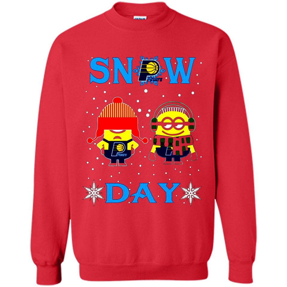 Snow Day Shirt For Indiana Pacers Vs Minion Fans pingpong