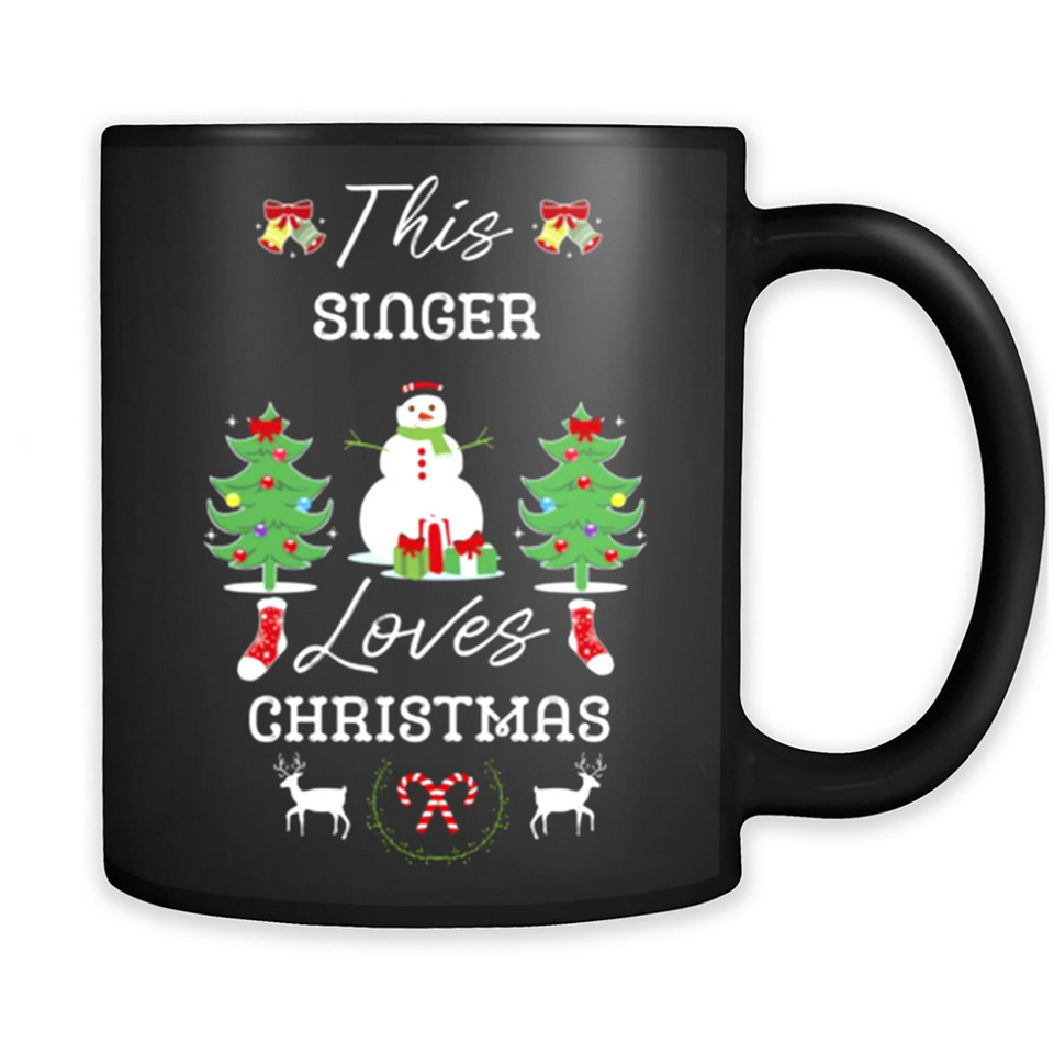 This Singer Loves Christmas Tree Shirt with Snowman