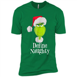 Santa Grinch Define Naughty Christmas Sweatshirt - Premium Short Sleeve T-Shirt