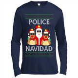 FUNNY POLICE NAVIDAD T-SHIRT Santa Christmas Party - Canvas Long Sleeve T-Shirt