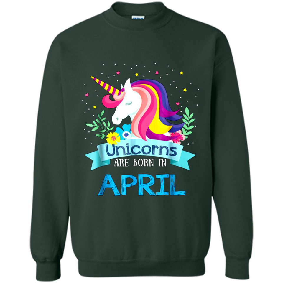 Unicorns are born in April Birthday Rainbow Gift Custom Ultra Cotton