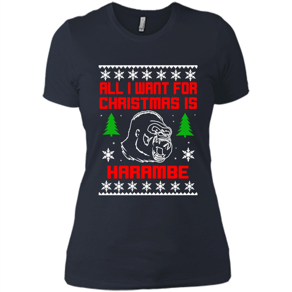 All I Want For Christmas Is HarambeT Rex Attack Reindeer ugly sweater PINGPONG